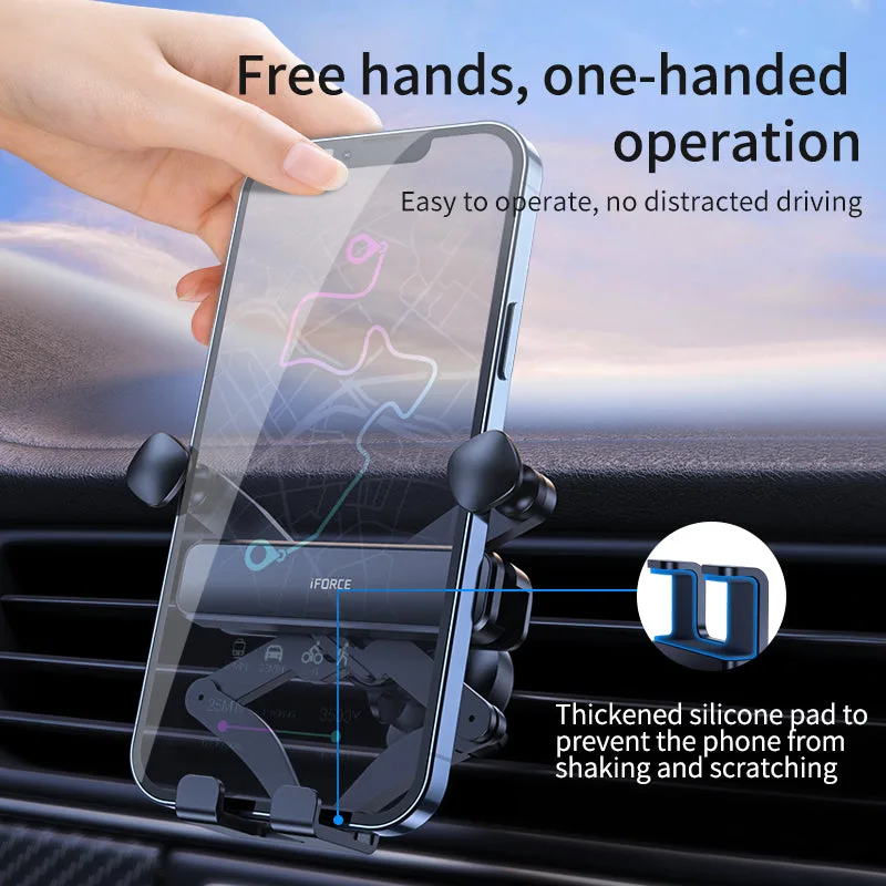Soporte para teléfono de coche G6 Pro para rejilla de ventilación, precio económico de fábrica, soporte telefónico para coche para iPhone/Samsung/Android — foto 4