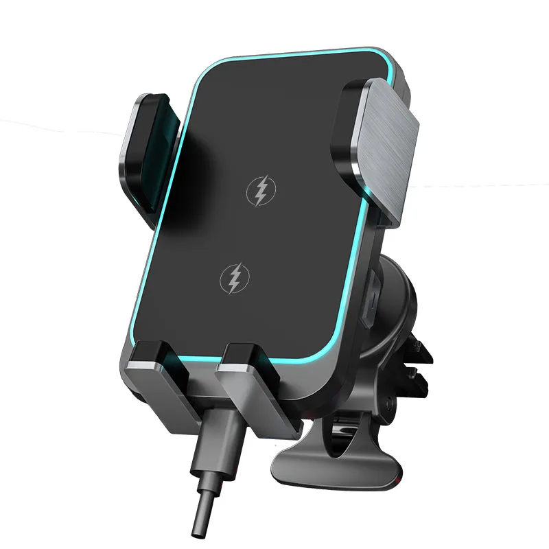 Chargeur sans fil voiture universel W8Pro à double bobine pour Samsung, chargeurs sans fil à induction OEM d'usine 15W pour support voiture