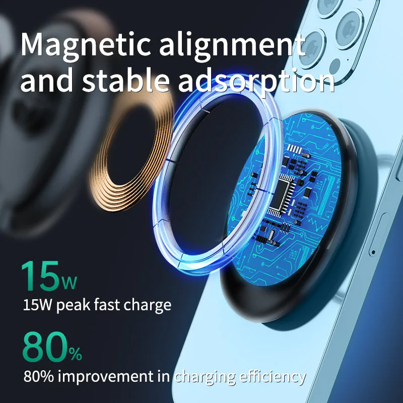 Support voiture MagSafe chargeur sans fil M1 OEM 15W vitesse de charge rapide chargeurs voiture pour grille d'aération pour iPhone12/13/14/15/16 — photo 3