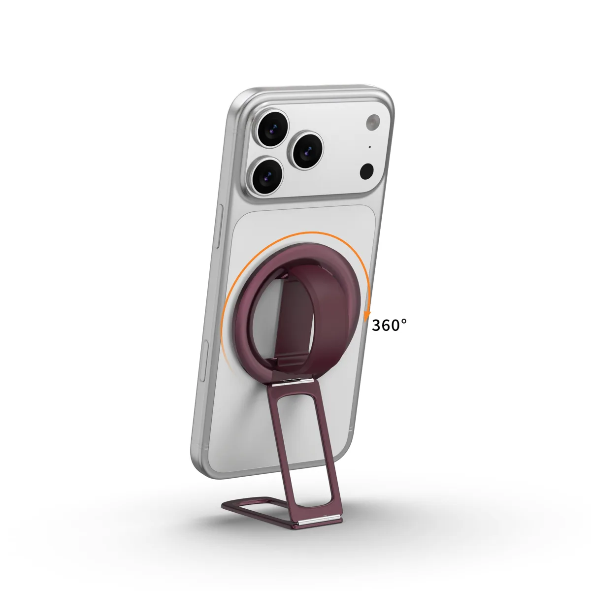 Bague/grip magnétique pour téléphone à bille rotative 360 ° pliage double H18 Plus avec sangle — photo 2