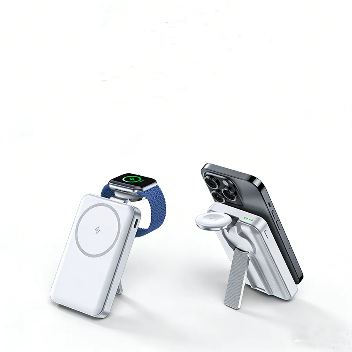 Batería externa de carga inalámbrica 2 en 1 T17 Alta capacidad 10000mah para iPhone y Apple Watch