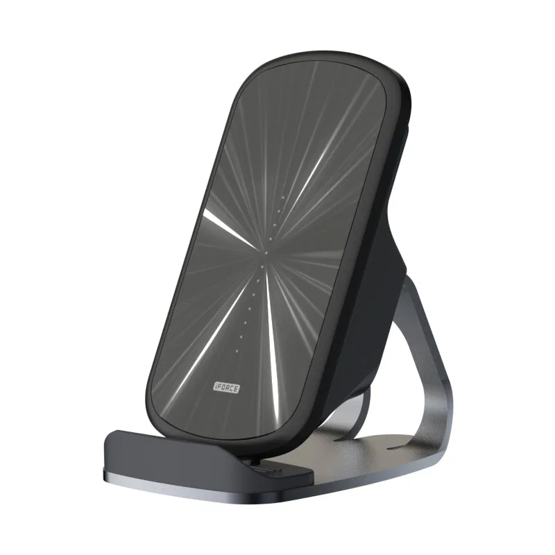T1 ICHECKEY chargeur sans fil 15W, support de charge sans fil à bobine à balayage automatique pour iPhone/Samsung