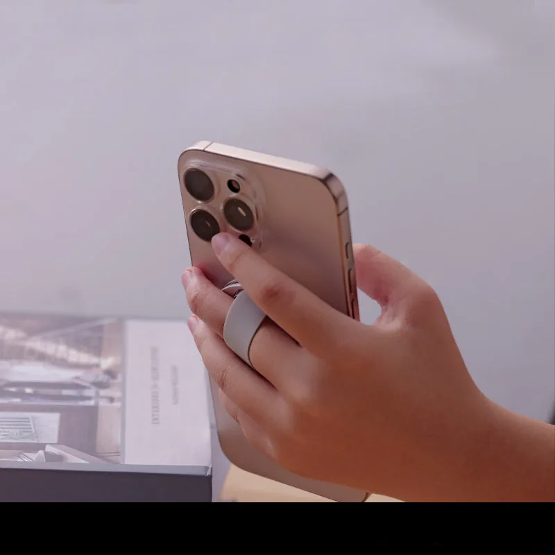H7Pro+ двустороннее магнитное кольцо-держатель для телефона с зеркалом Mag-grip подставка для смартфона с ремешком — фото 4