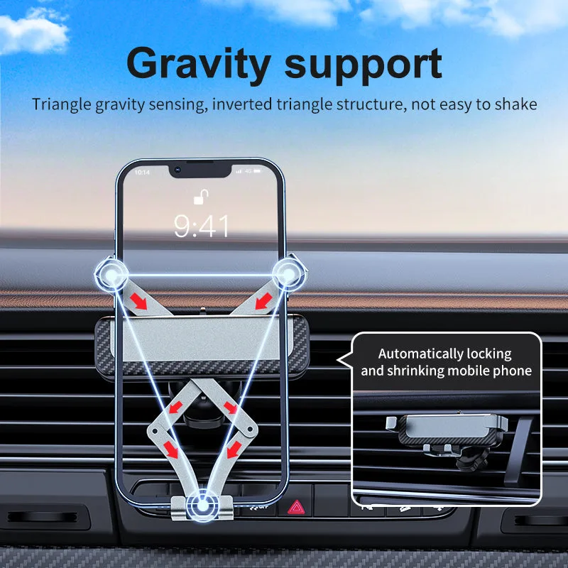 Support téléphone voiture à préhension automatique G9 universel alliage d'aluminium support GPS gravité pour iPhone/Samsung/Android — photo 3