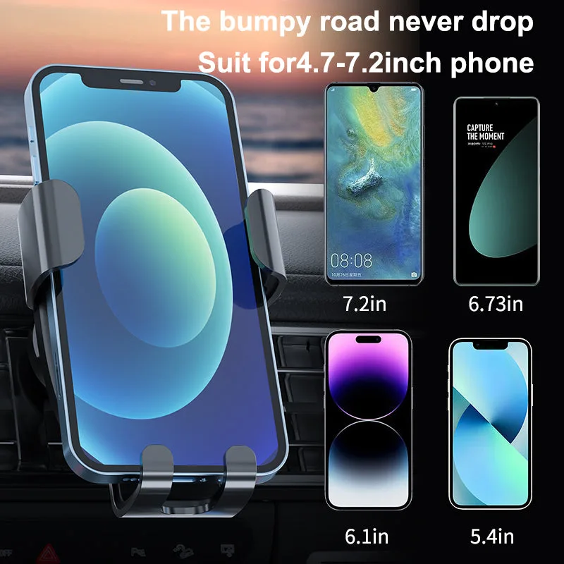 Soporte universal para teléfono de coche por gravedad G11, soporte de coche para rejilla de ventilación de aleación de aluminio, soporte GPS para teléfono con agarre automático para iPhone/Samsung — foto 5