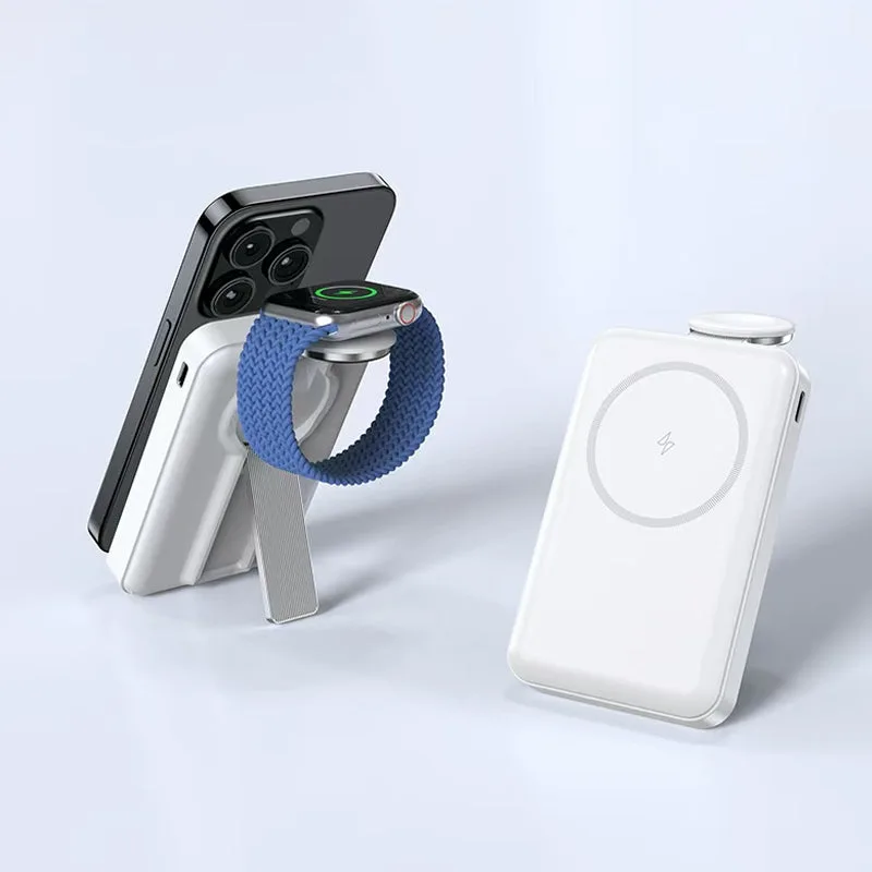 T17 Cargador Inalámbrico 2EN1 con Batería Externa para iPhone y Apple watch