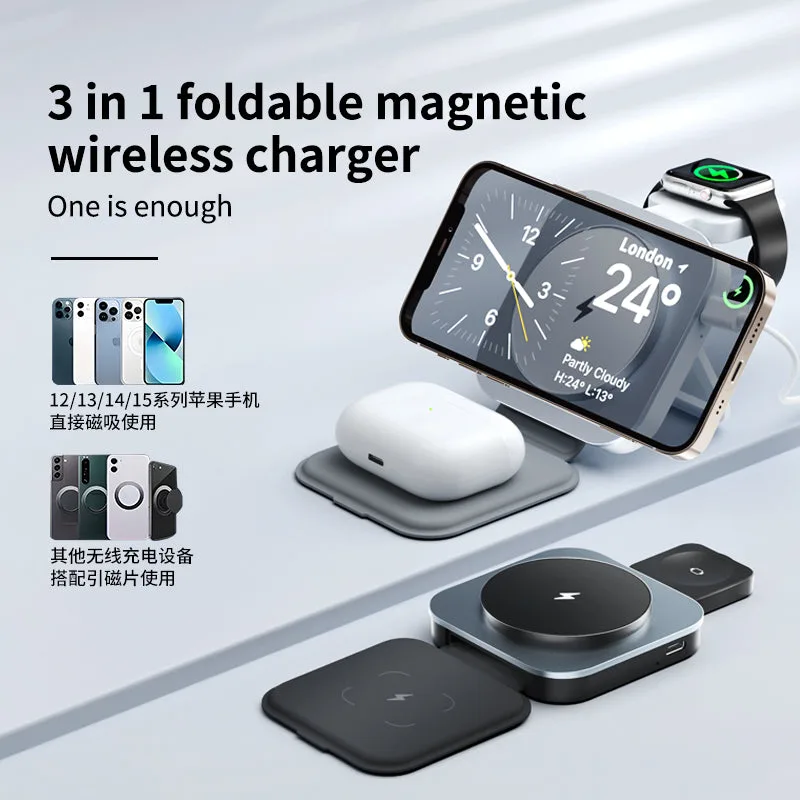 T11 Decoded True 15W Magsafe Chargeur sans fil, 5W Pad de charge sans fil pour Apple Watch — photo 2