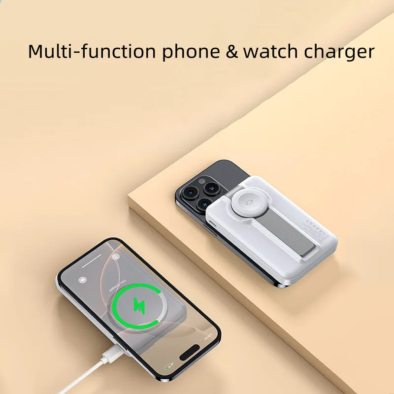 T17 Power Bank com Carregamento sem Fio 2IN1 Alta Capacidade 10000mah para iPhone e Apple Watch — foto 3