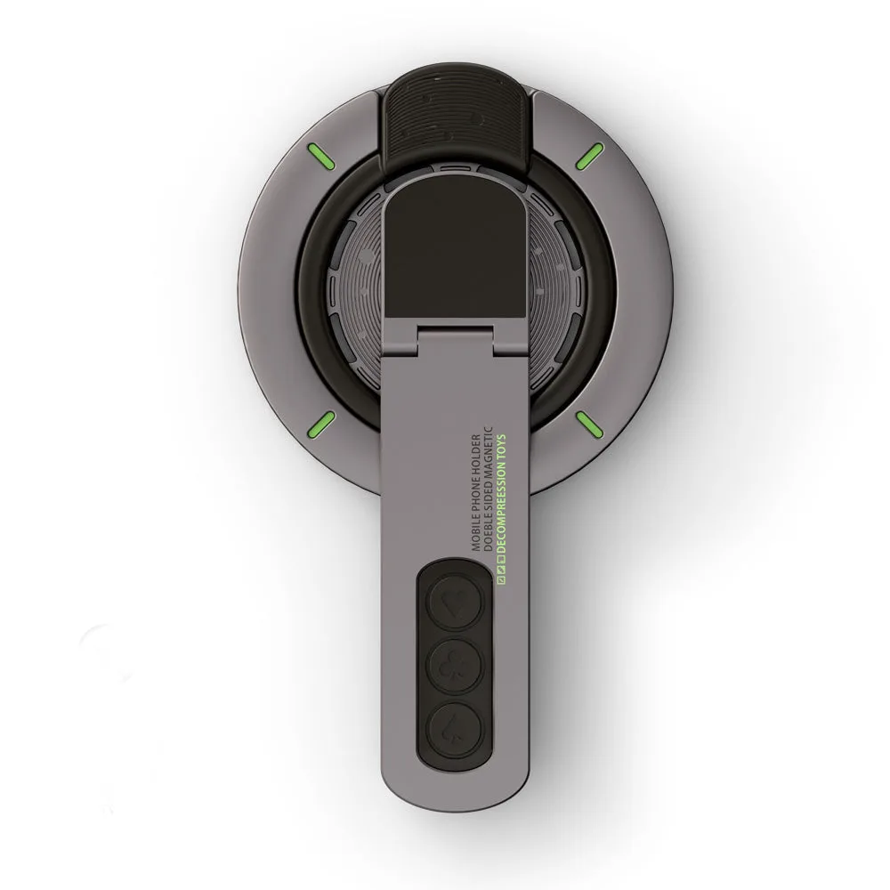 Support téléphone magnétique double face avec sangle et béquille H14Pro en alliage de zinc — photo 2