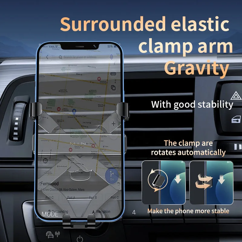 Soporte de coche mini mejorado para teléfono inteligente por gravedad, soporte GPS para teléfono móvil para ranura de CD de vehículo para iPhone/Samsung — foto 4