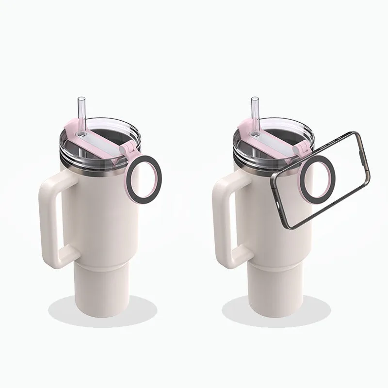 Soporte magnético para teléfono H6 modelo OEM para Stanley Cup/blanco/rosa