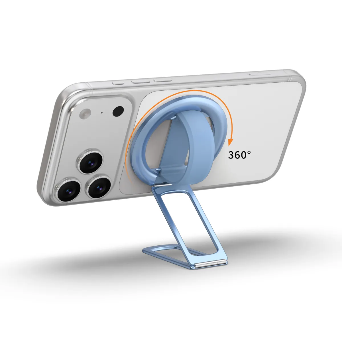 Correa soporte de anillo/agarre magnético para teléfono H18 Plus doble plegable con bola giratoria de 360°