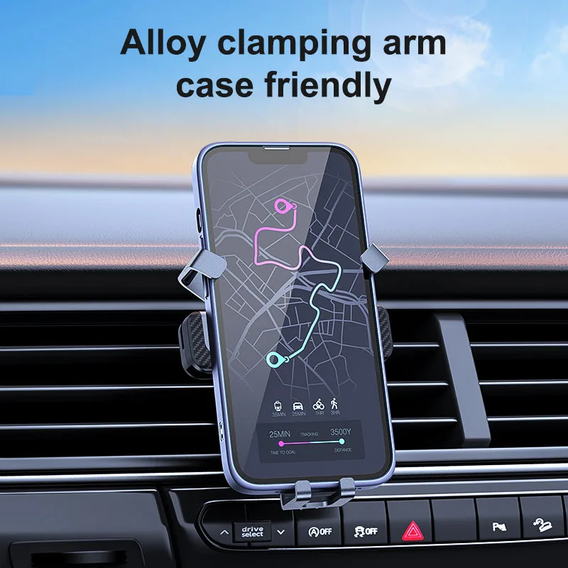Support téléphone voiture à préhension automatique G9 universel alliage d'aluminium support GPS gravité pour iPhone/Samsung/Android — photo 4