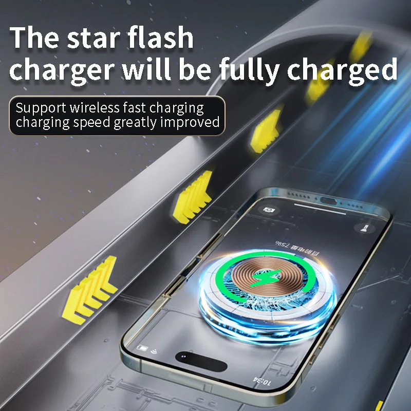 M6 Magsafe Soporte de Coche Cargador Inalámbrico, 15W Adsorción Firme Soporte Cargador Inalámbrico para Vehículo Soporte de Carga Inalámbrica — foto 4