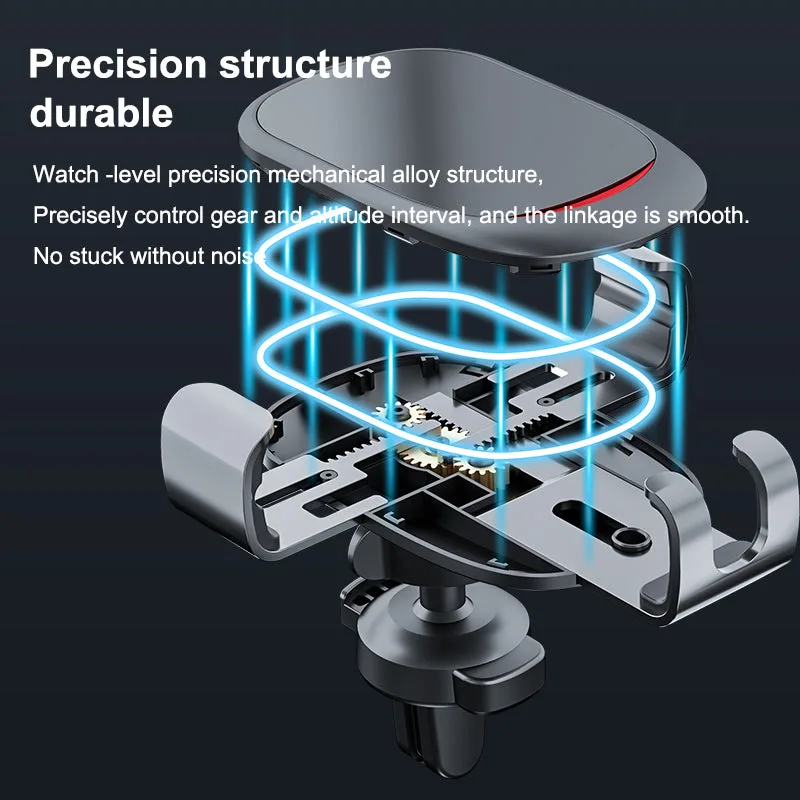 Soporte universal para teléfono de coche por gravedad G11, soporte de coche para rejilla de ventilación de aleación de aluminio, soporte GPS para teléfono con agarre automático para iPhone/Samsung — foto 4