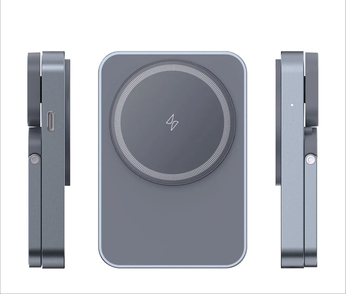 T16 Mini Cargador Inalámbrico Magsafe 2 EN 1 con Pata de Apoyo para iPhone/Apple watch/Samsung — foto 4