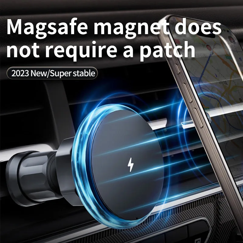 M6 Magsafe Soporte de Coche Cargador Inalámbrico, 15W Adsorción Firme Soporte Cargador Inalámbrico para Vehículo Soporte de Carga Inalámbrica — foto 2