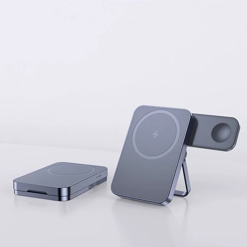 T16 NUEVO Batería Externa de Carga Inalámbrica Magsafe 2EN1 con Salida de Carga tipo C Para iPhone/Android/Apple watch
