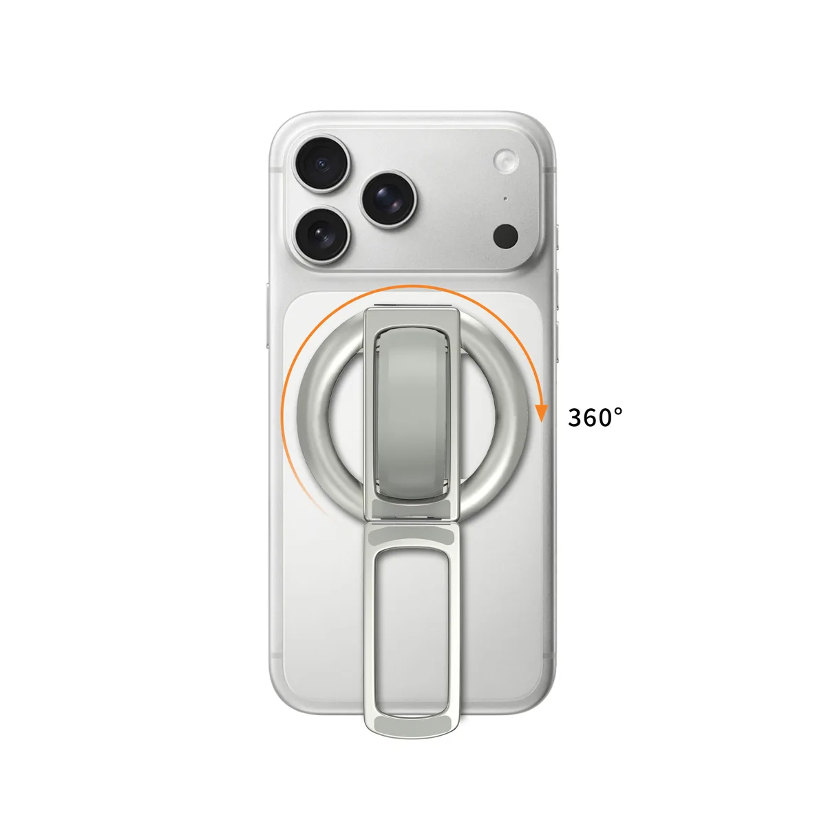 Bague/grip magnétique pour téléphone à bille rotative 360 ° pliage double H18 Plus avec sangle — photo 3