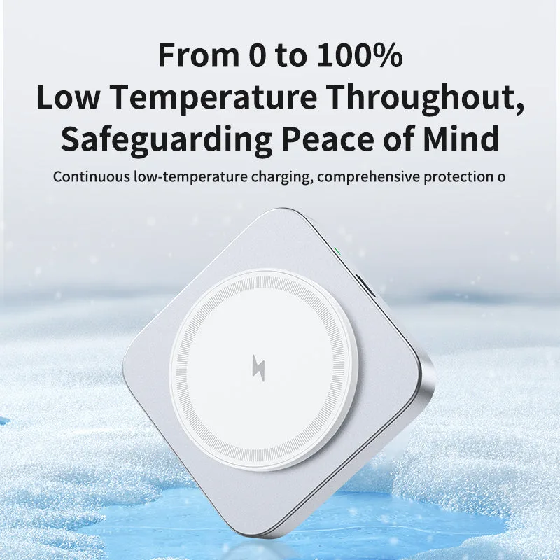 T15 Ultra Mini 2en1 Cargador Inalámbrico Magsafe 15W Base de Carga Inalámbrica Plegable Cargador por Inducción de Viaje para Apple Watch/iPhone — foto 5